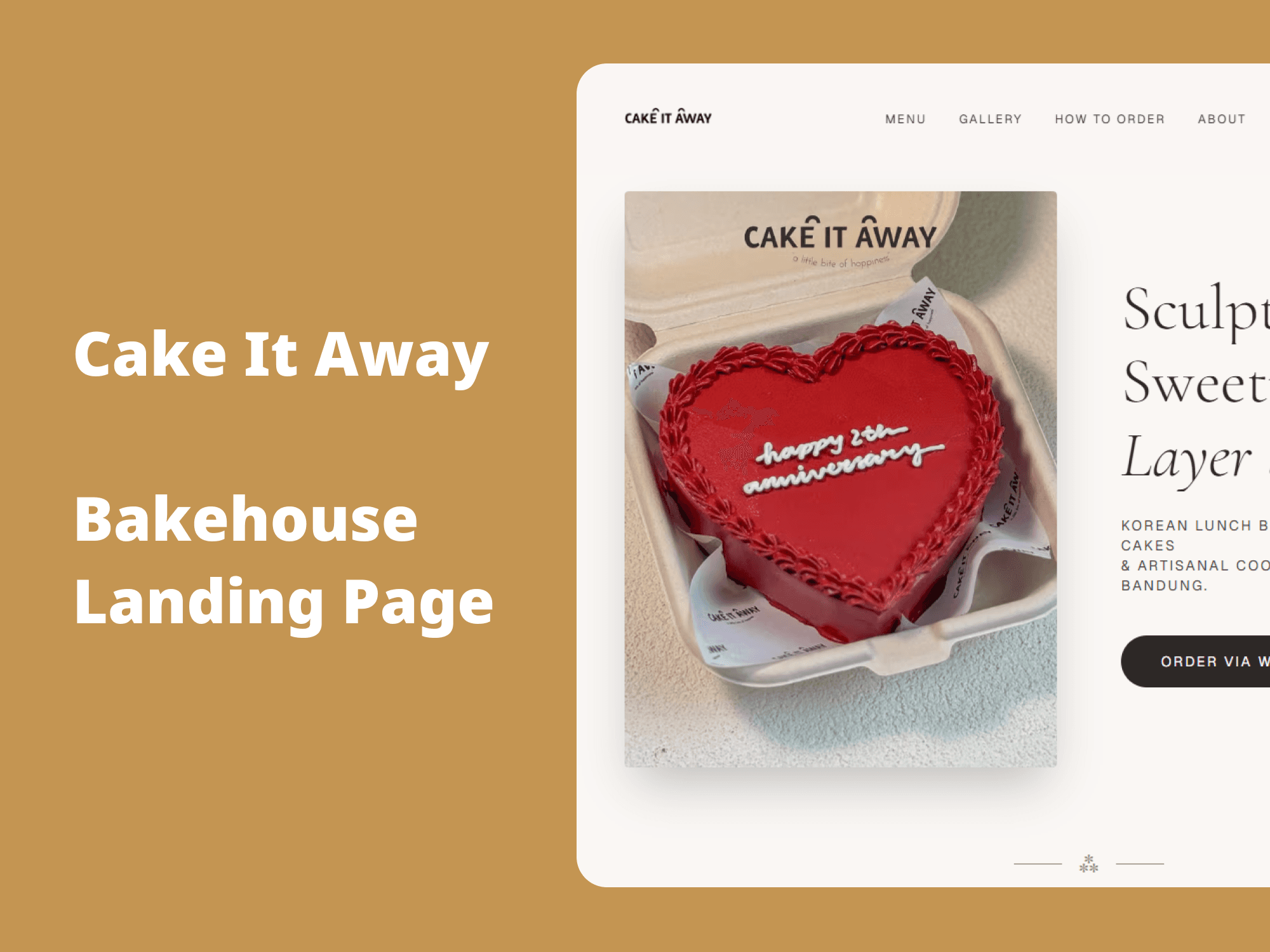 Screenshot of Cake It Away project